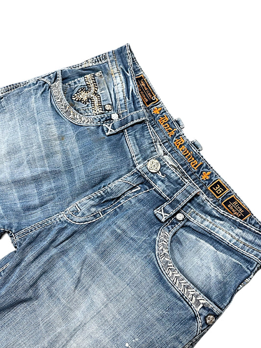 Vintage Rock Revival Y2K Baggy Jeans (L)