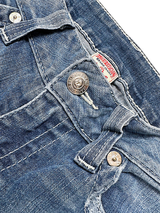 Vintage True Religion Y2K Low Waist Bootcut / Flared Damenjeans (L)