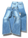 Vintage Embroidery Y2K Low Waist Bootcut / Flared Damenjeans (S)