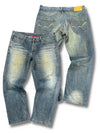 Vintage Edwin Japan Style Baggy Jeans (XL) – Vorder- und Rückansicht