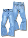 Vintage True Religion Flared Damenjeans „Joey“ (L) – Vorder- und Rückansicht