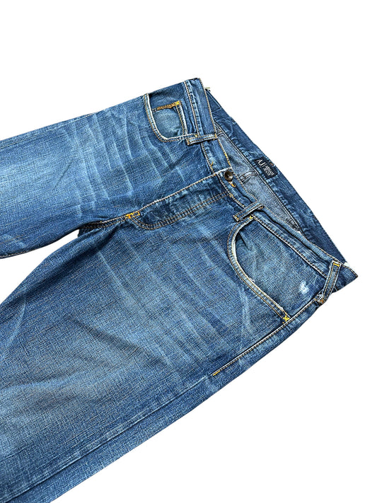 Vintage Armani Y2K Baggy Jeans (XL) – Detailaufnahme 1