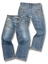 Vintage Diesel Straight Leg Jeans „Larkee“ (M) – Vorder- und Rückansicht
