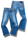 Vintage Miss Me Y2K Low Waist Bootcut Damenjeans (S)