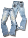 Vintage Miss Me Y2K Low Waist Bootcut Damenjeans (L)