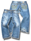 Vintage Rock Revival Y2K Baggy Jeans (L)