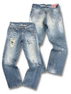 Vintage Japan Style Straight Leg Jeans (M) – Vorder- und Rückansicht