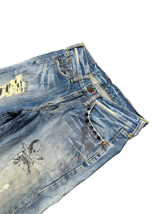 Vintage Japan Style Straight Leg Jeans (M) – Detailaufnahme 1