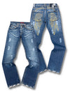 Vintage Japan Style Y2K Straight Leg Jeans (L) – Vorder- und Rückansicht