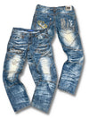 Vintage Japan Style Y2K Straight Leg Jeans (M) – Vorder- und Rückansicht