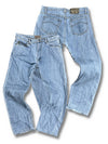 Vintage Armani Baggy Jeans (S) – Vorder- und Rückansicht