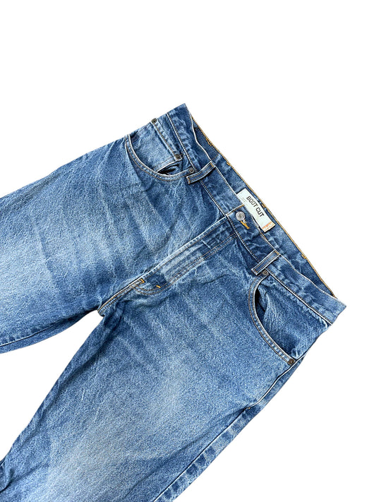 Vintage Levi’s Flared Jeans „517 Bootcut“ (XL) – Detailaufnahme 1