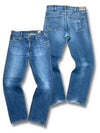 Vintage Armani Y2K Straight Leg Jeans (L) – Vorder- und Rückansicht