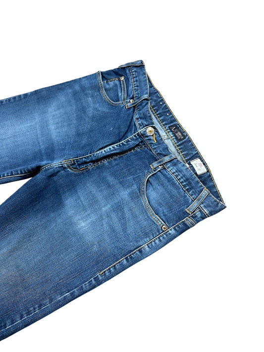 Vintage Armani Y2K Straight Leg Jeans (L) – Detailaufnahme 1