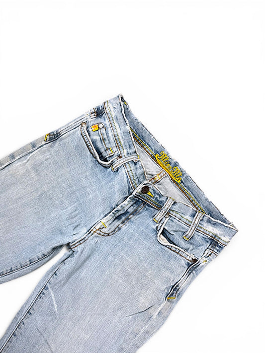 Vintage Miss Me Y2K Low Waist Bootcut Damenjeans (L)