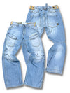 Vintage G-Star Y2K Baggy/Flared Jeans (M) – Vorder- und Rückansicht