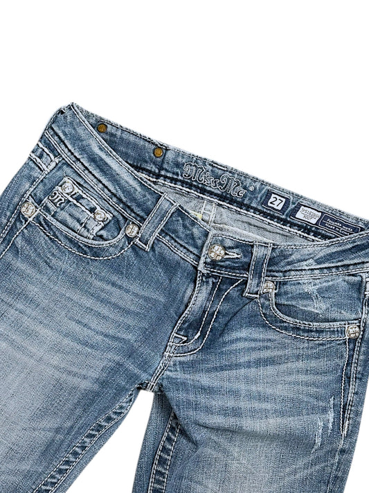 Vintage Miss Me y2k low waist Bootcut Damenjeans (S)