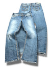 Vintage Silver Y2K Low Waist Bootcut / Flared Damenjeans (L)