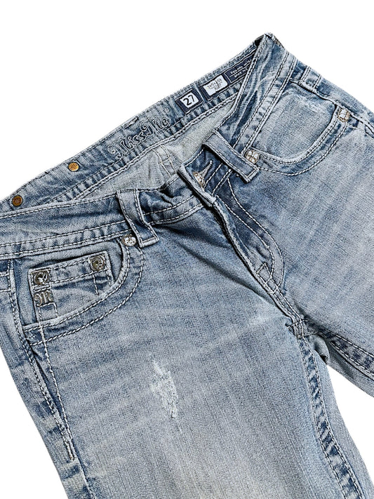 Vintage Miss Me Y2K Low Waist Bootcut / Flared Damenjeans (M)