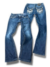 Vintage Miss Me Y2K Low Waist Bootcut / Flared Damenjeans (L)