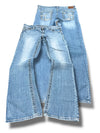 Vintage Y2K lavtaljede bootcut / svajer damejeans (XL)