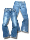 Vintage True Religion Y2K Low Waist Bootcut / Flared Damenjeans (L)