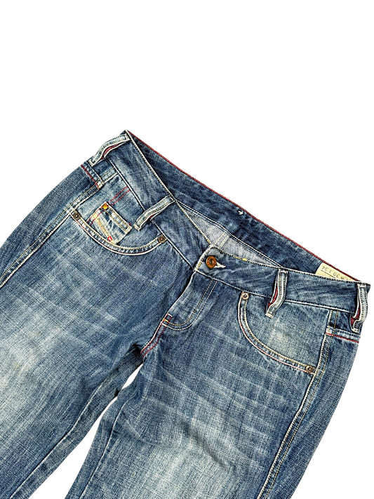 Vintage Diesel Embroidery Y2K Flared Damenjeans (S)
