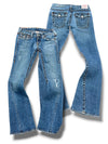 Vintage True Religion Y2K Low Waist Bootcut Damenjeans (M)