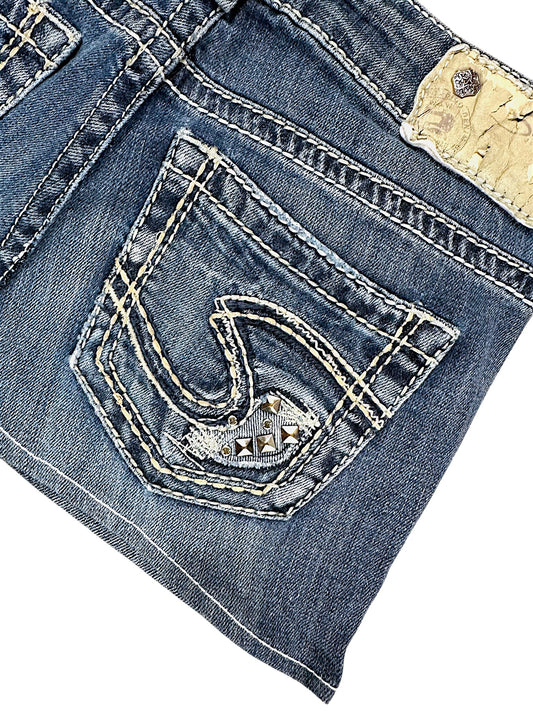 Vintage Silver Jeans Y2K Rock (S)