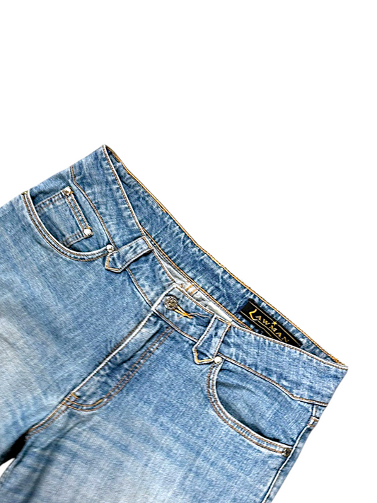Vintage Japan Style Y2K Flared Jeans (L)