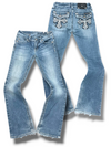 Vintage Miss Me Y2K Low Waist Bootcut Damenjeans (XS)