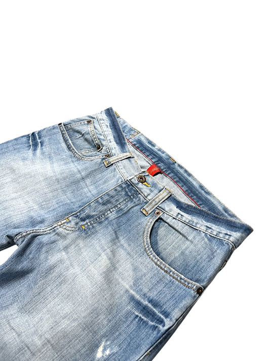 Vintage Y2K Embroidery Baggy Jeans (M)