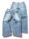 Vintage Embroidery Y2K Flared Jeans (S)