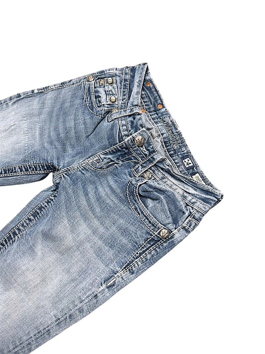 Vintage Miss Me Y2K Low Waist Bootcut Damenjeans (XS)