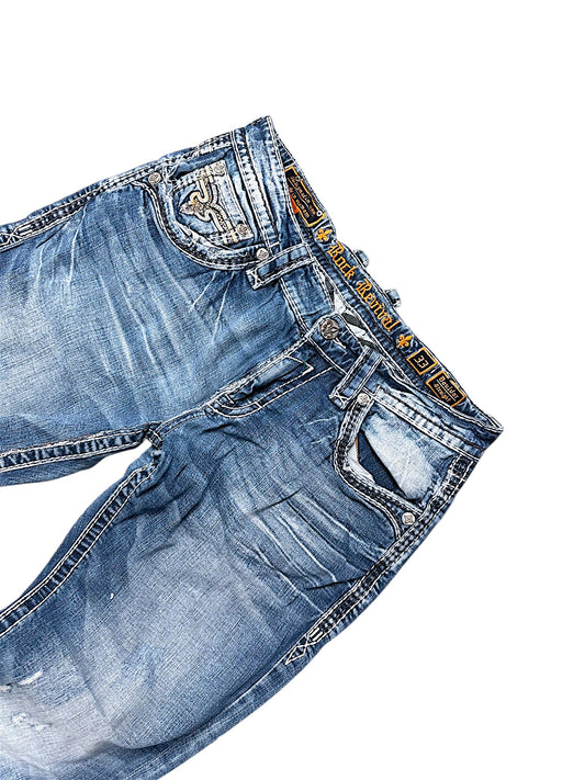 Vintage Rock Revival Y2K Baggy Jeans (S)