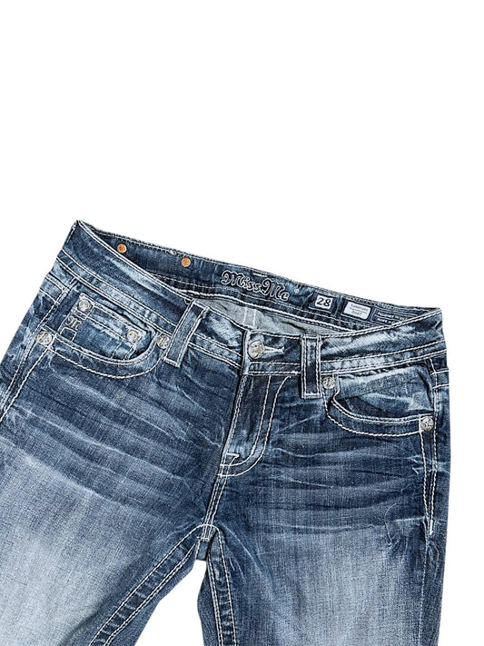 Vintage Miss Me Y2K Low Waist Bootcut / Flared Damenjeans (M)