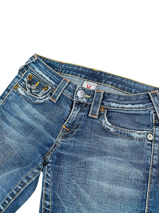 Vintage True Religion Y2K Low Waist Flared Damenjeans (M)