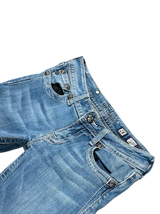 Vintage Miss Me Y2K Low Waist Bootcut / Flared Damenjeans (M)
