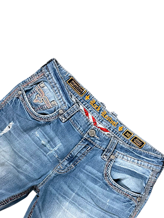 Vintage Rock Revival Y2K Straight Leg Jeans (M)
