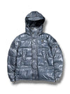 Vintage Blauer Y2K Pufferjacke (M) – Vorderansicht