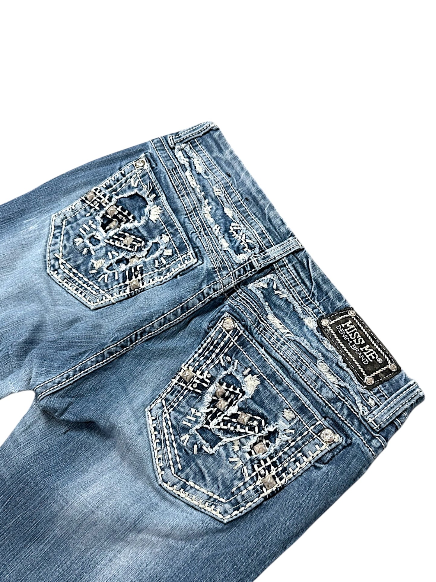 Vintage Miss Me Y2K Low Waist Bootcut / Flared Damenjeans (M)