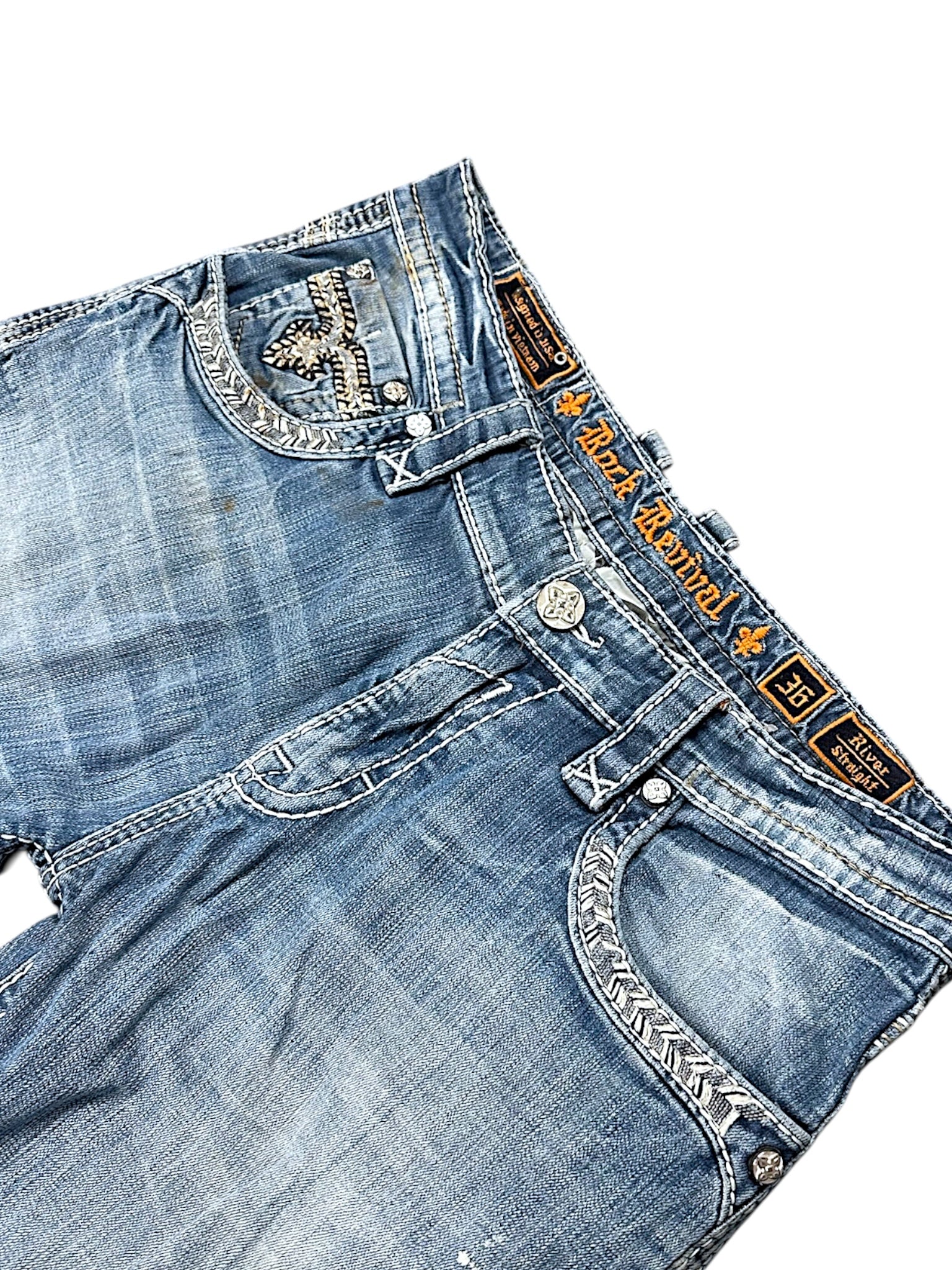 Vintage Rock Revival Y2K Baggy Jeans (L)