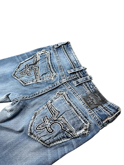 Vintage Rock Revival Straight Leg Jeans (M)