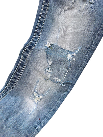 Vintage Miss Me Y2K Low Waist Bootcut Damenjeans (S)