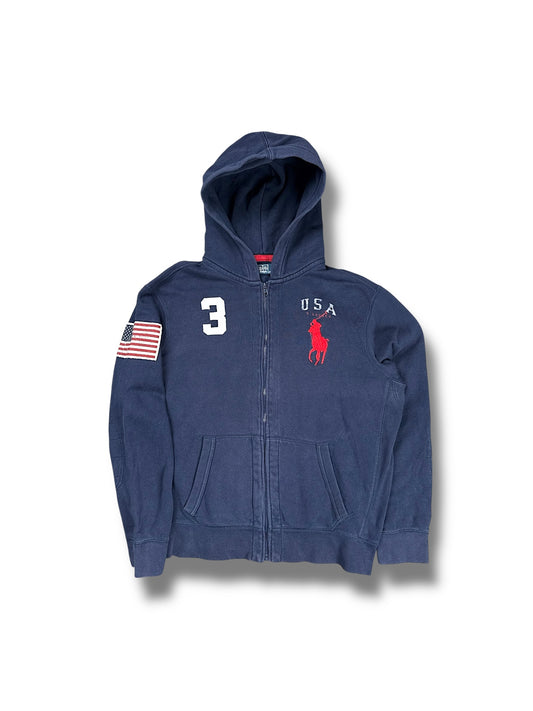 Vintage Ralph Lauren Y2K „Big Pony“ Zip-Pullover (L)