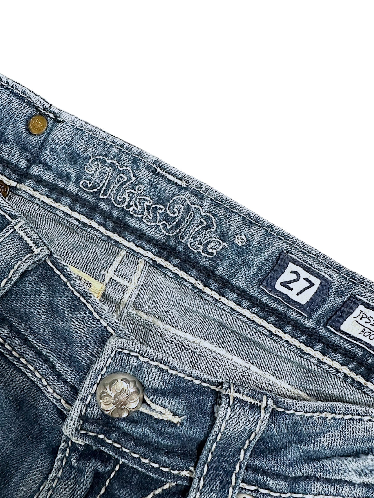 Vintage Miss Me y2k low waist Bootcut Damenjeans (S)