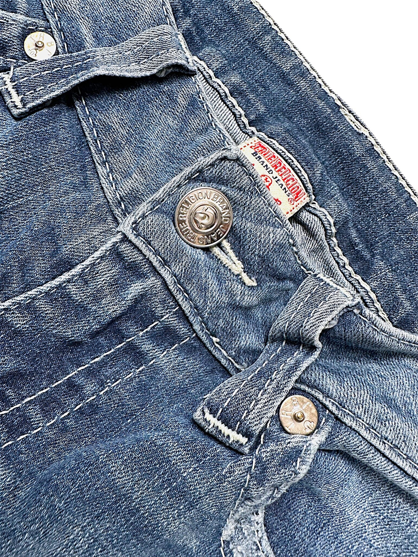 Vintage True Religion Y2K Low Waist Bootcut / Flared Damenjeans (L)