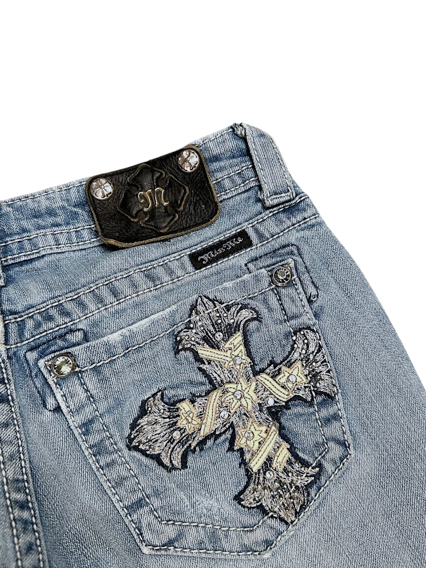 Vintage Miss Me Y2K Low Waist Bootcut / Flared Damenjeans (M)