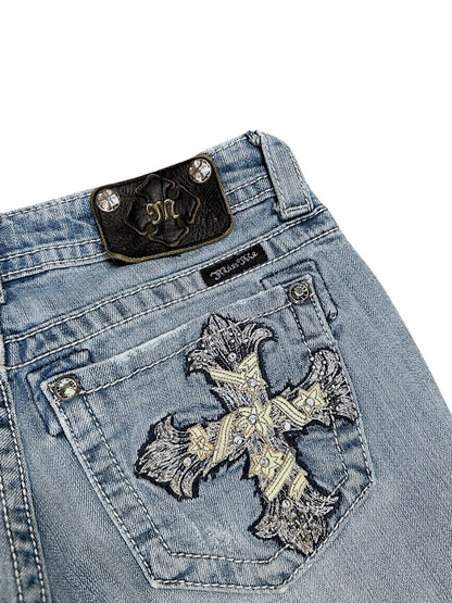 Vintage Miss Me Y2K Low Waist Bootcut / Flared Damenjeans (M)