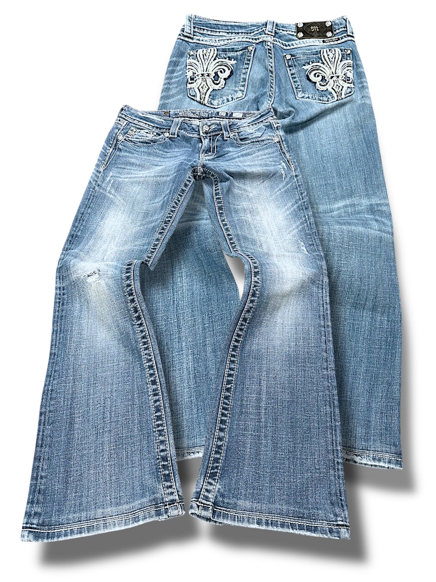 Vintage Miss Me y2k low waist Bootcut Damenjeans (S)